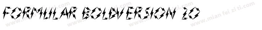Formular BoldVersion 20字体转换